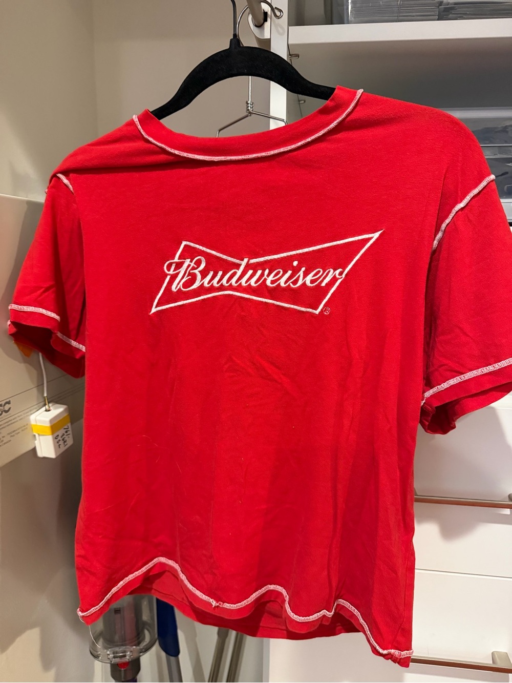 LESET Red Budweiser Short Sleeve Tee